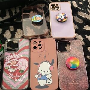 Kate Spade Pink and Gold Phone Case